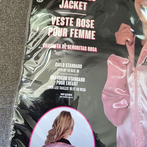 Grease Pink Ladies Bomber Jacket Costume, Child - Picture 3 of 4